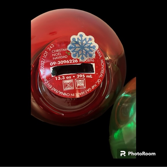 NWT | Christmas Ball Tumbler | Green & Silver | Glass | 13.3oz - Picture 9 of 9